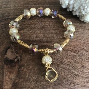 Brown Cristal Bracelet Handmade